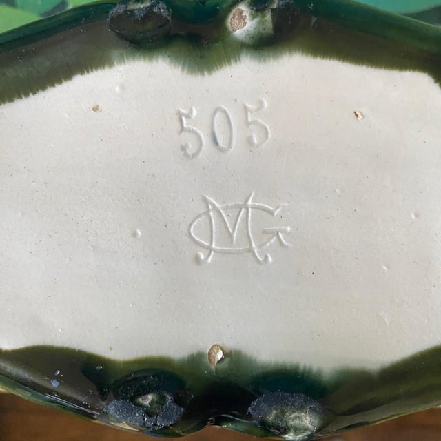 French Art Nouveau Majolica Planter, 1890s For Sale - Image 9 of 10