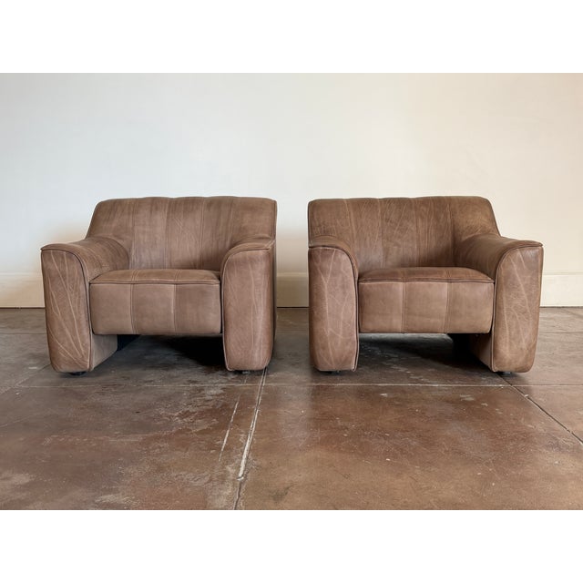 Vintage 1970s DeSede Ds-44 Buffalo Leather Lounge Chairs For Sale - Image 15 of 16