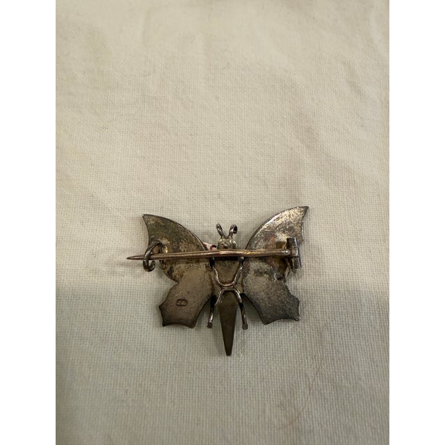 Antique Art Nouveau Brooch in Silver with Turquoise, 1900s For Sale - Image 4 of 6