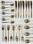 Vintage modern solid nickel bronzeware snack set of 43 pieces - plus the original box! This set will be stunning on any...