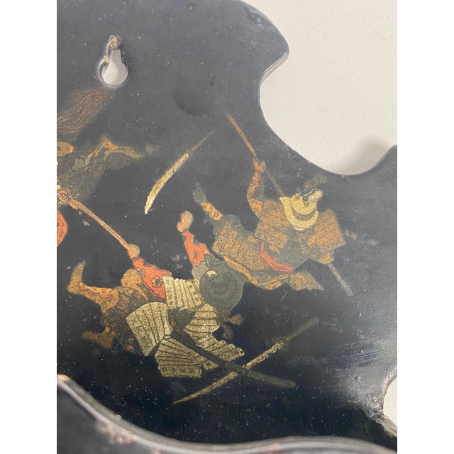 19th Century Black Lacquered Wall Vide Poche, Japan For Sale - Image 3 of 10