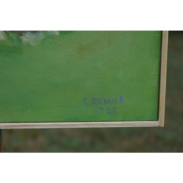 Contemporary Plein Air Painting, the Early Morning Garden, by Stephen Remick, Framed For Sale - Image 9 of 13