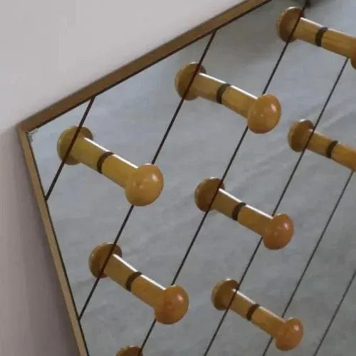 Vintage Coat Hanger Mirrors with Geometric Effect, 1970s For Sale - Image 4 of 9