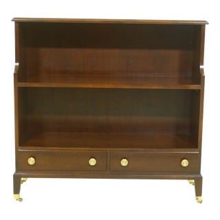Madison Square 2 Drawer Mahogany Open Bookcase For Sale
