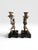 Vintage Castilian Imports Silver-Tone Monkey Opera Candlesticks – Pair, India, 1980s For Sale In West Palm - Image 6 of 8