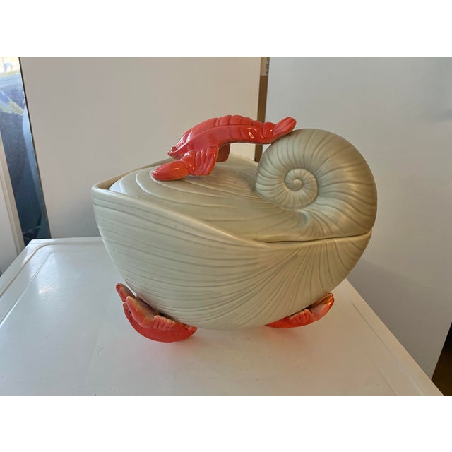 Vintage Ceramic Snail & Lobster Tureen For Sale - Image 10 of 10