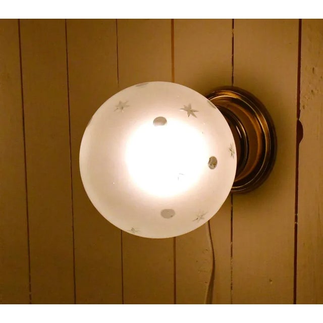 Swedish Brass and Glass Sconces from Arvid Böhlmarks Lampfabrik AB, 1940s, Set of 2 For Sale - Image 6 of 11