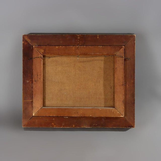 Antique Hudson River School Oil on Canvas Landscape Painting C1900 For Sale - Image 11 of 11