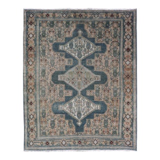 Antique Persian Fine Senneh Rug With Medallion's 3'10 X 5'1 For Sale