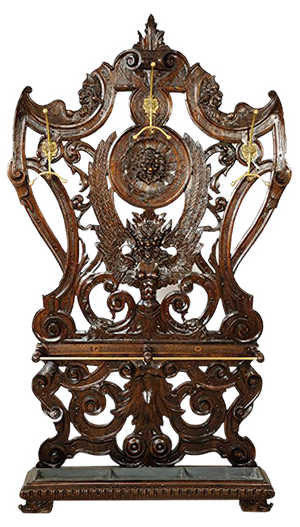Antique Italian Coat Rack & Room Divider