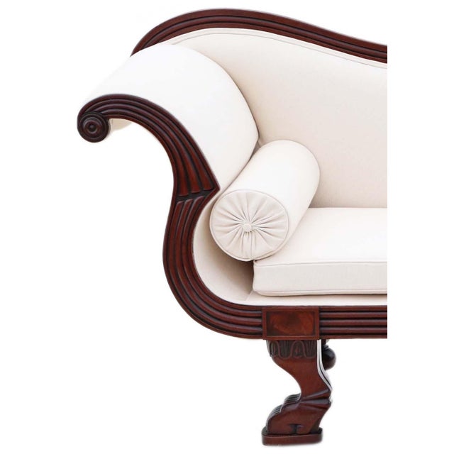 Antique Mahogany Scroll Arm Sofa, 19th Century For Sale - Image 4 of 9