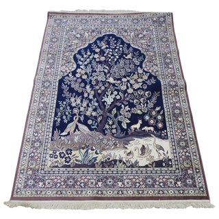 Mid-20th Century Silk Tapestry Rug For Sale