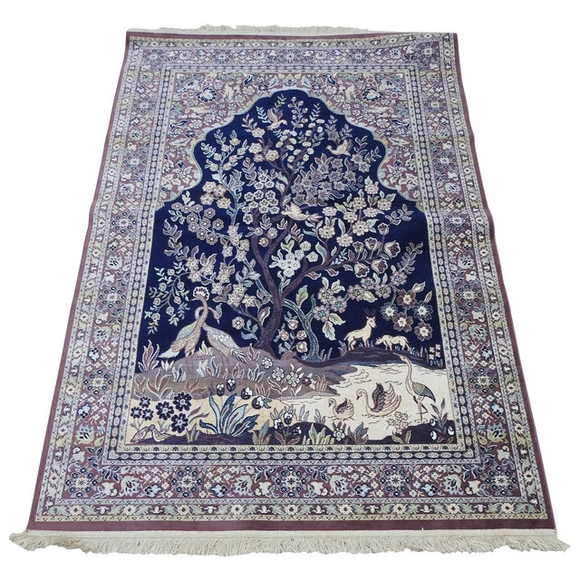 Mid-20th Century Silk Tapestry Rug For Sale