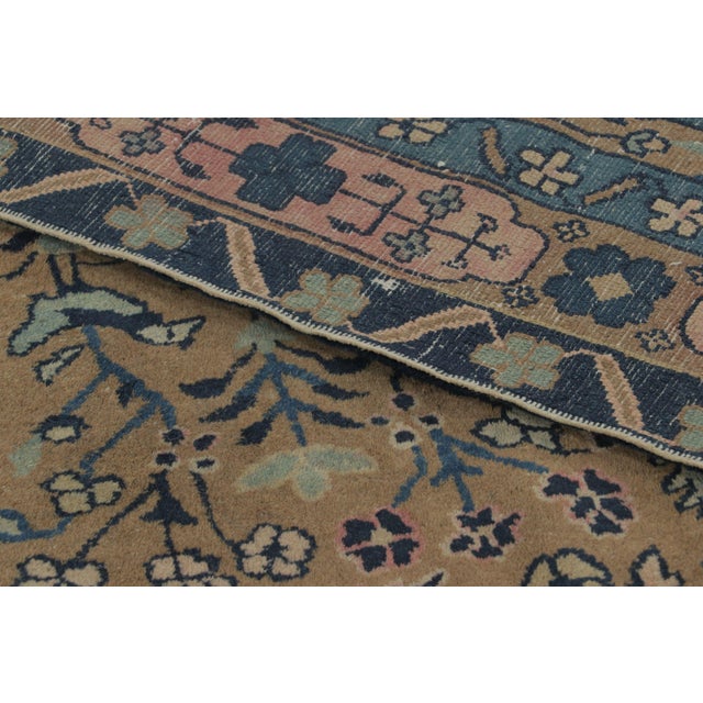 Rug & Kilim Antique Chinese Ningxia Square Rug Pair With Flora & Fauna Play - Rug & Kilim For Sale - Image 4 of 9