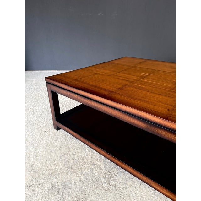 Postmodern Bamboo 2-Tier Top Coffee Table attributed to Axel Vervoordt, 1980s For Sale - Image 17 of 18