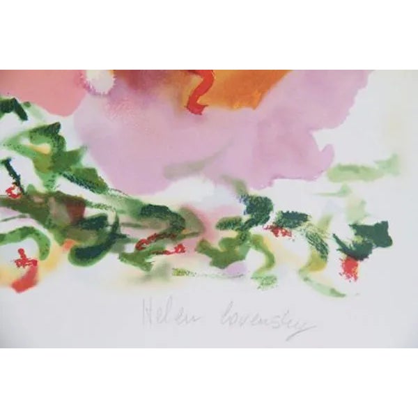 This lithograph, titled "Flowers II," was created by the Polish American artist, Helen Covensky (1925 - 2007), in 1980. It...