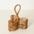 French Riviera Bottle Rack in Curved Bamboo and Wicker, Italy, 1970s For Sale - Image 9 of 11