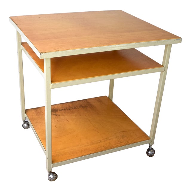 Vintage Industrial Sliding Table, 1950s For Sale