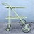 Vintage Mid Century Rolling Foldable Two Tier Bar Cart For Sale - Image 4 of 10