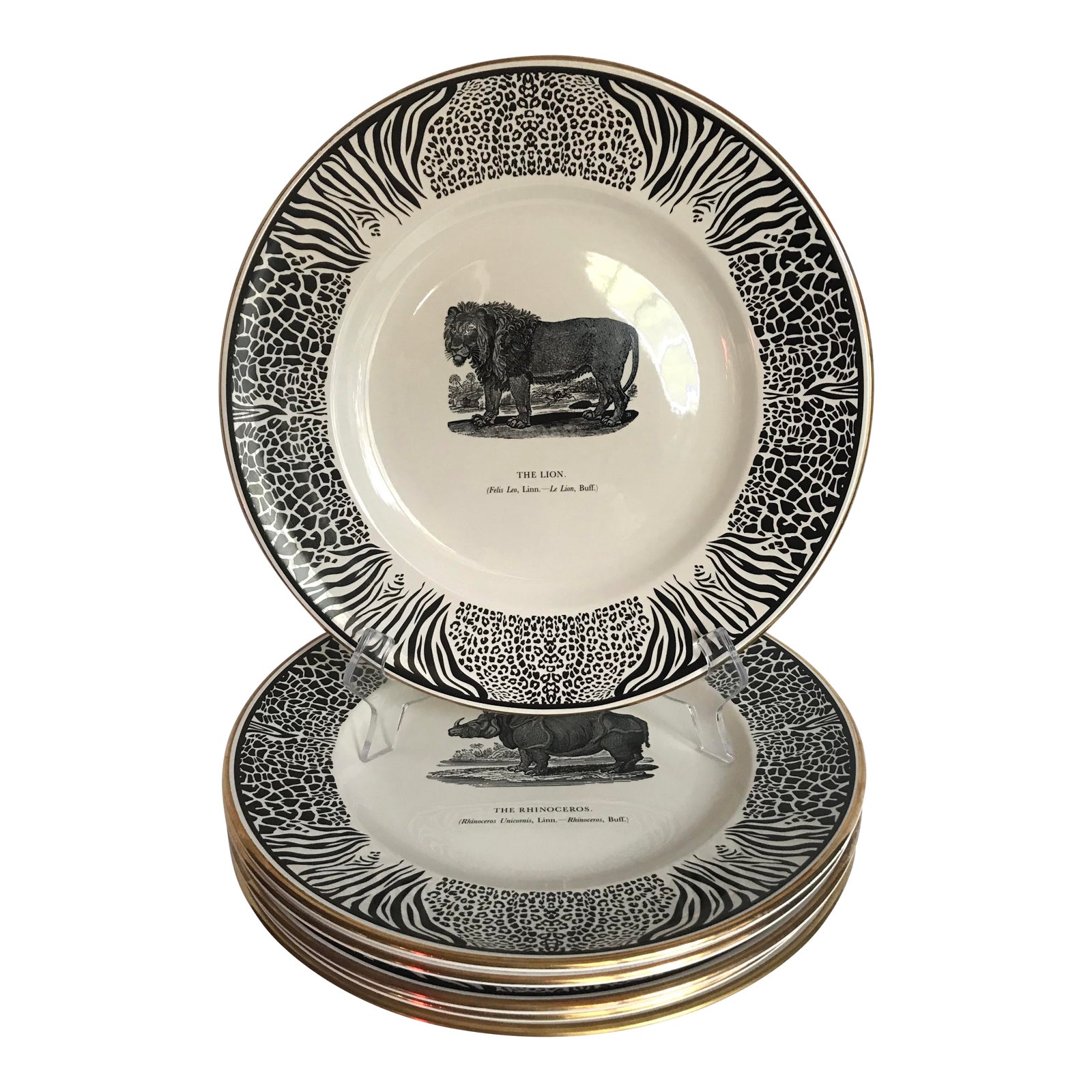 Vintage Bewick's Beast Plates by Prinknash Abbey Pottery Made in