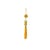 Plastic Golden Yellow Clear Resin Crystal Cut Beads Tassel Art For Sale - Image 7 of 8