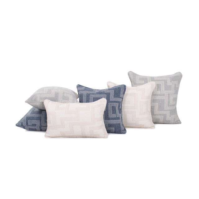 Indoor/Outdoor Pillow 24 x 24 Syros Natural For Sale - Image 9 of 11