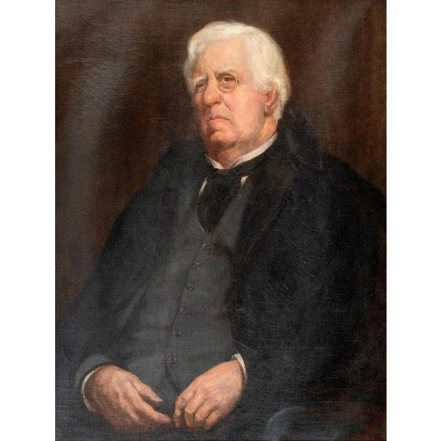 Portrait - Original Oil on Canvas by M.A. Boss - Early 20th Century Early 20th Century For Sale - Image 5 of 5