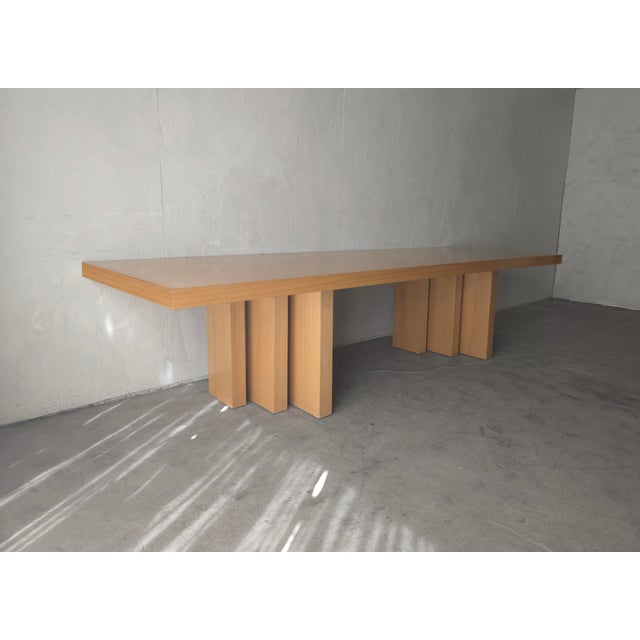 This is a custom size HT Dining (Conference) table by Claudio Silvestrin for Poltrona Frau. Measuring in at over 9 feet,...