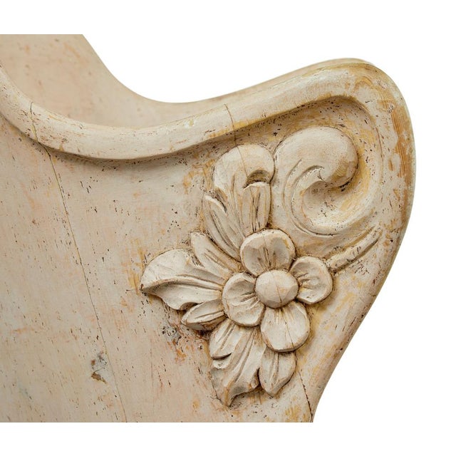 Antique Gothic Revival Painted Dug Out Chair, 1890 For Sale - Image 12 of 13