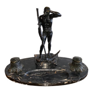 Bruno Zach Harvester Art Deco Inkwell For Sale