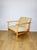 Vintage Loft Lounge Chair in Light Beige Velvet Upholstery and Beech, 1970 For Sale - Image 4 of 10