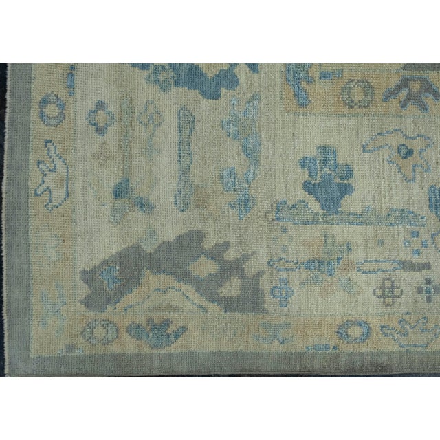 Turkish Oushak Rug 9'9" x 13'3" #18602 For Sale - Image 4 of 8