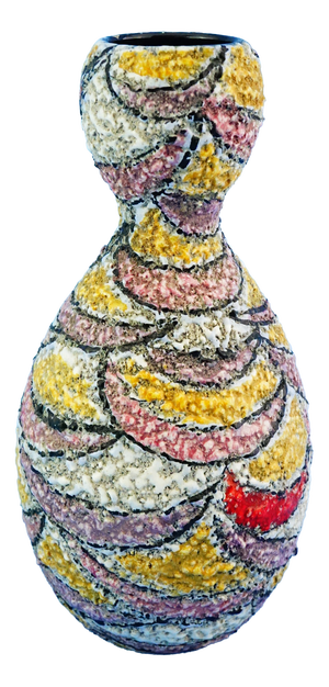 20th Century Acid-Finished Ceramic Vase eith Fat Lava Effect attributted to Vallauris Factory, France., 1950s