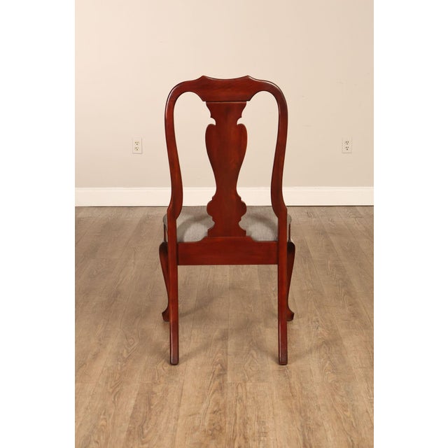 Queen Anne Style Set Of Four Cherry Side Dining Chairs For Sale - Image 13 of 18