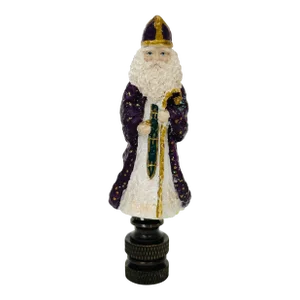 Victorian Santa Lamp Finial on Bronze Hardware
