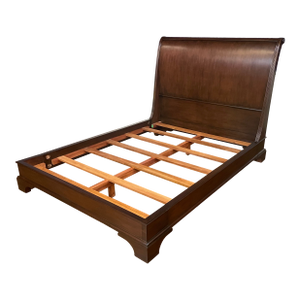Mahogany Queen Size Sleigh Bed With Low Footboard by Leighton Hall - Showroom Sample