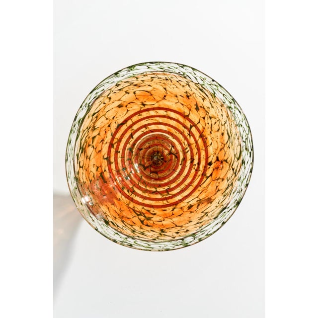 1980s Large Vintage Kosta Boda Art Glass Pedestal Bowl, Signed by Kjell Engman For Sale - Image 5 of 8