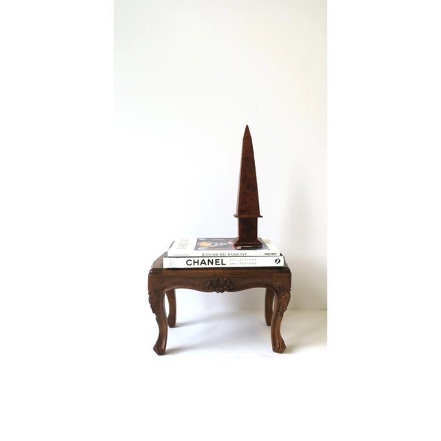 English Burl Wood Obelisk For Sale - Image 3 of 11