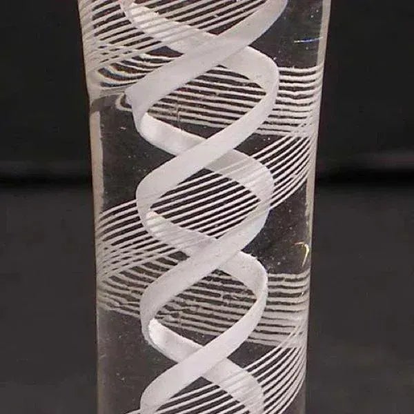 Mid 18th Century Early Double-Series Opaque Cotton Twist Stem Ale Glass For Sale - Image 5 of 6