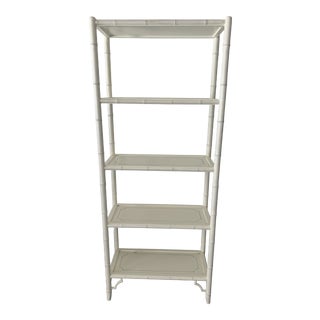 Bungalow5 White Bamboo Etagere For Sale