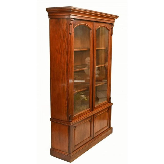 Victorian Library Bookcase Cabinet in Mahogany, 1840 For Sale - Image 6 of 13