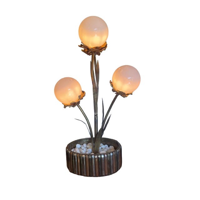 1970s Table Lamp with Luminous Spheres in style of Maison Jansen, 1970s For Sale - Image 5 of 5