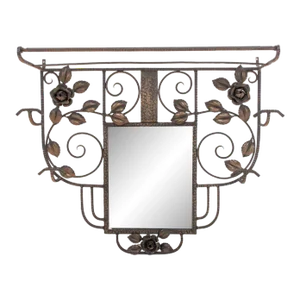French, Art Deco Mirror With Coat Rack