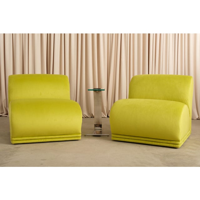 Textile Vintage Pair of Postmodern Modular Lounge Chairs, 1980s For Sale - Image 7 of 13