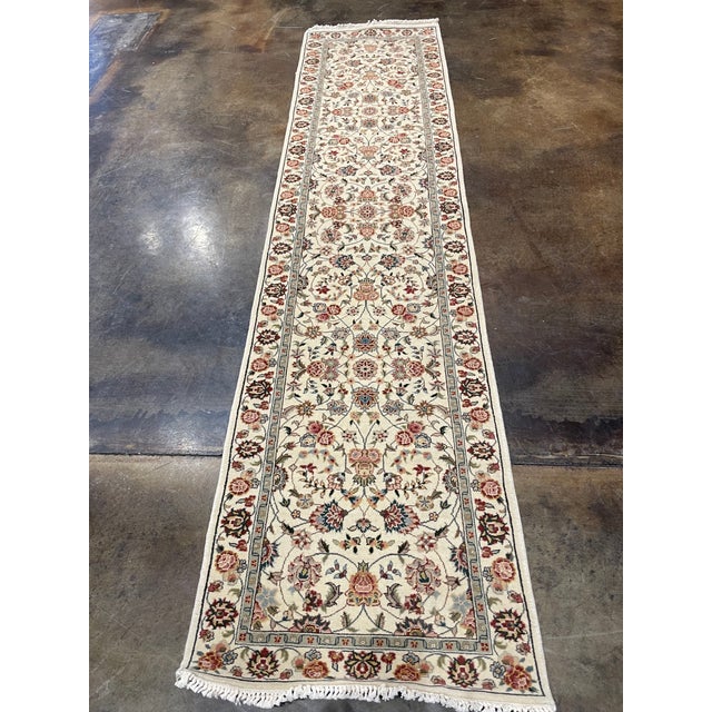 Textile 1990s Handwoven Persian Design Chinese Rug - 2'8" X 10'0" For Sale - Image 7 of 7