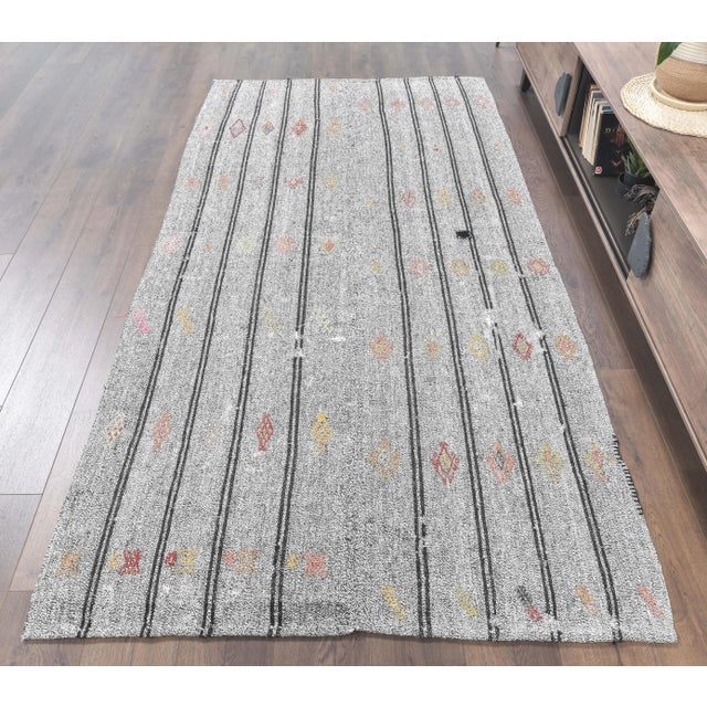 Vintage Turkish Hand-Knotted Rug is a semi-Vintage rug. '70s Eastern region of Turkey's unique rug is perfectly hand-...