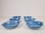 Beautiful set of 6 ceramic fish plates, Aimé de Grimaud, blue, beautiful glaze ´70 A beautiful set of six ceramic plates...