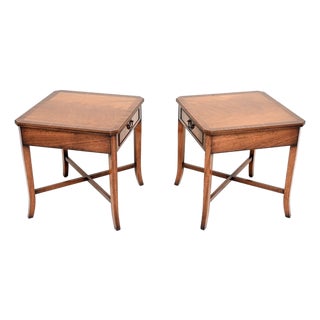 Georgian Style Bedside Tables, 1950s, Set of 2 For Sale