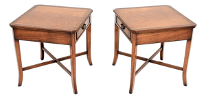 Georgian Style Bedside Tables, 1950s, Set of 2