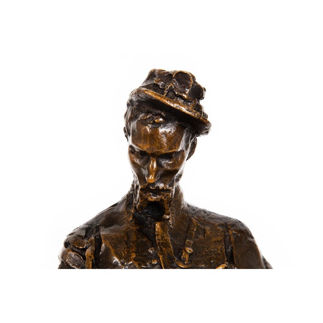 1900 - 1909 Rare Italian Modernist Bronze Sculpture of General Sirtori by Enrico Butti For Sale - Image 5 of 16